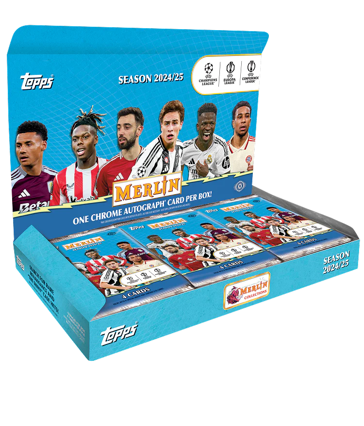 2024-25 Topps Chrome Merlin UEFA Club Competitions Soccer Hobby Box