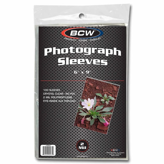 BCW - Photo Sleeves 6x9 - 100 Sleeves - Fits Pokemon Oversize Cards