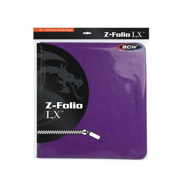 BCW Z Folio 12 Pocket LX Album Purple Binder