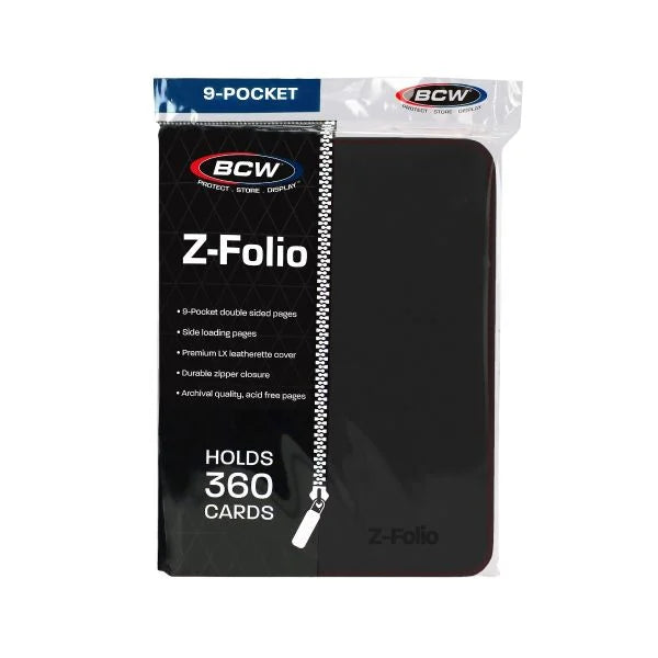 BCW Z Folio 9 Pocket Album Black Binder