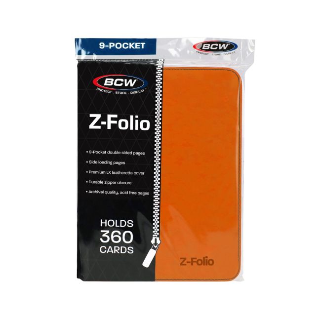 BCW Z Folio 9 Pocket Album Orange Binder