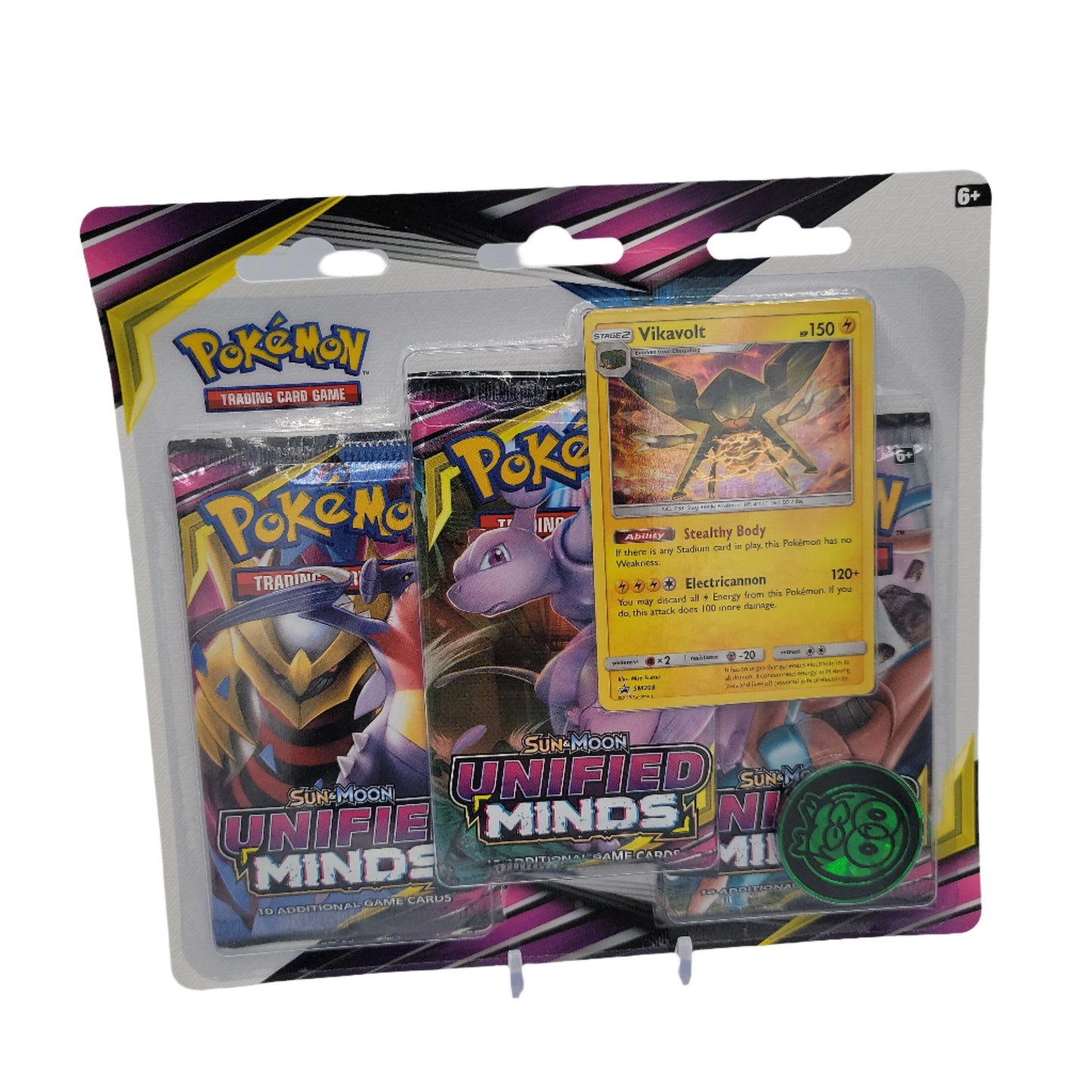 Pokemon - Sun and Moon - Unified Minds - 3 Pack Blister - Vikavolt
