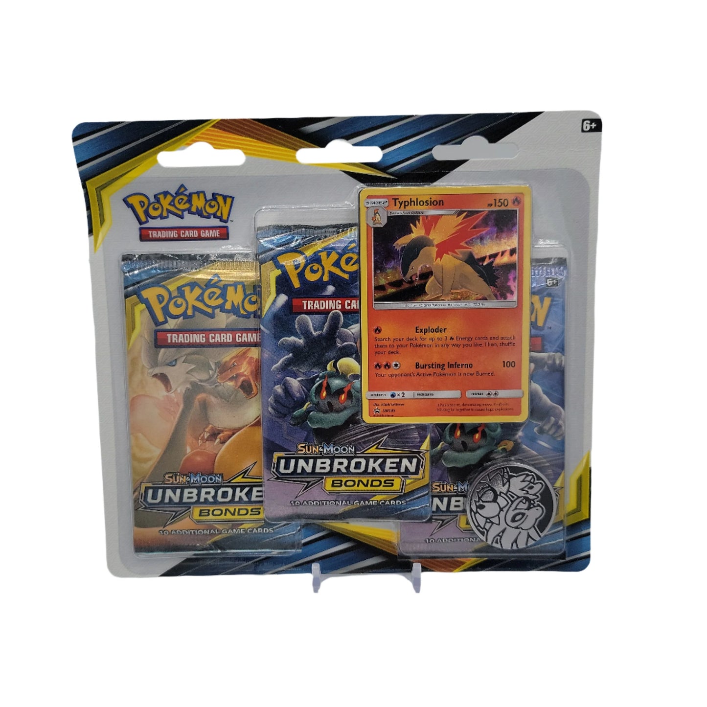 Pokemon - Sun and Moon - Unbroken Bonds - 3 Pack Blister - Typlosion