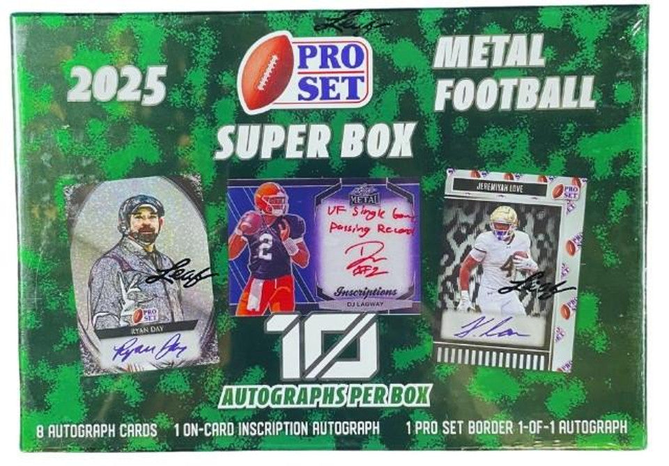 2025 Leaf Pro Set Metal Football Super Hobby Box