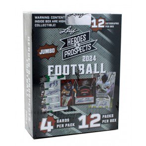 2024 Leaf Heroes & Prospects Football Hobby Jumbo Box