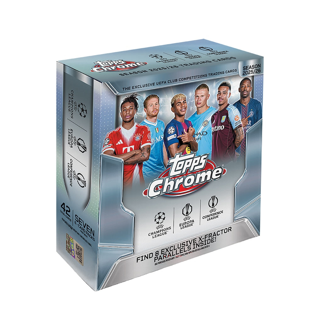 2025 Topps Chrome UEFA Champions League Soccer Mega Box