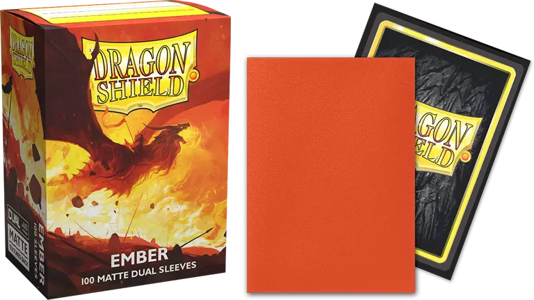 Dragon Shield - 100 Standard Sleeves - Matte Dual Sleeves - Ember