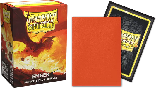 Dragon Shield - 100 Standard Sleeves - Matte Dual Sleeves - Ember