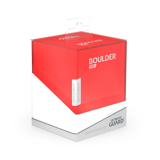 ULTIMATE GUARD - BOULDER 100+ - DECK BOX - SYN RED/WHITE