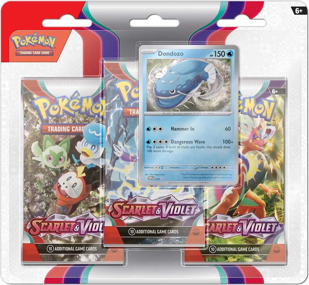 Pokemon - Scarlet and Violet - Base - SV01 - 3 Pack Blister - Dondozo