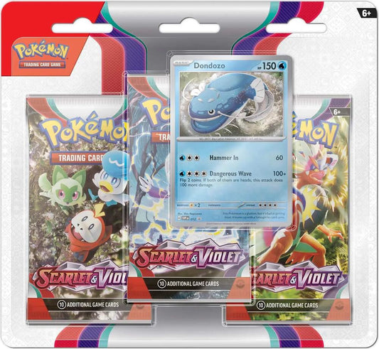 Pokemon - Scarlet and Violet - Base - SV01 - 3 Pack Blister - Dondozo