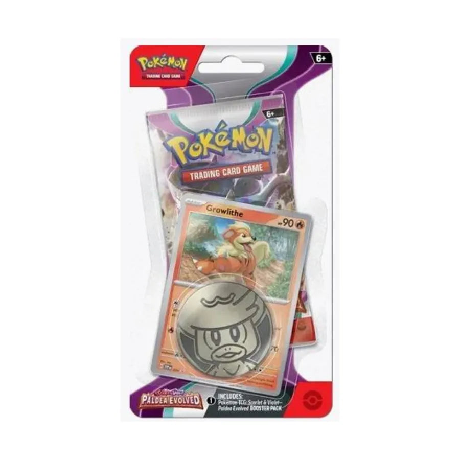 Pokemon - Scarlet and Violet - Paldea Evolved - SV02 - Checklane Blister Pack - Growlithe