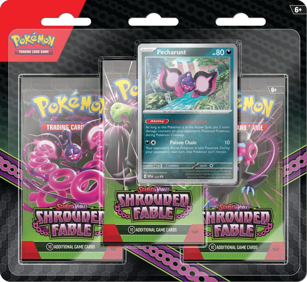 Pokemon - Scarlet and Violet - Shrouded Fable - SV6.5 - 3 Pack Blister - Pecharunt