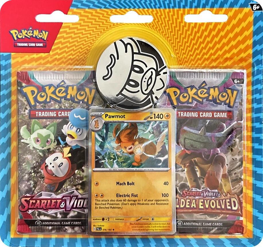 Pokemon - 2 Pack Blister - Scarlet And Violet Base/Paldea Evolved - Pawmot
