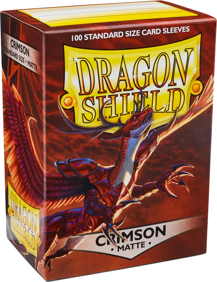 Dragon Shield - 100 Standard Sleeves - Matte Crimson
