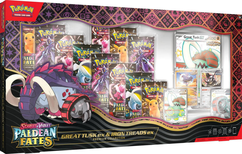 Pokemon - Paldean fates - Premium Collection - Great Tusk Ex & Iron Treads Ex