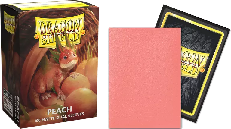 Dragon Shield - 100 Standard Sleeves - Matte Dual Peach