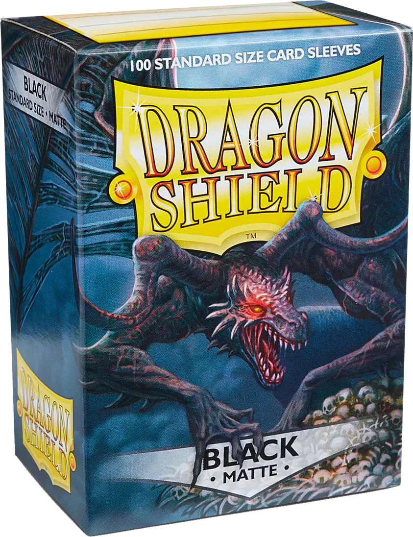Dragon Shield - 100 Standard Sleeves - Black Matte