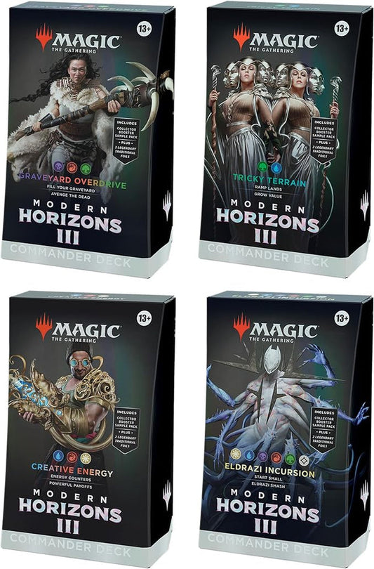 Magic the Gathering - MTG - Modern Horizons III - Commander Deck Display - 4 Decks