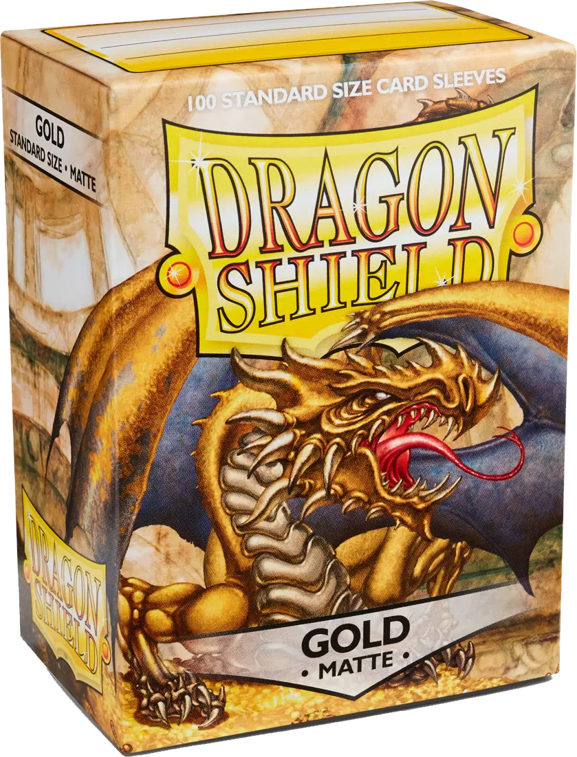 Dragon Shield - 100 Standard Sleeves - Gold Matte
