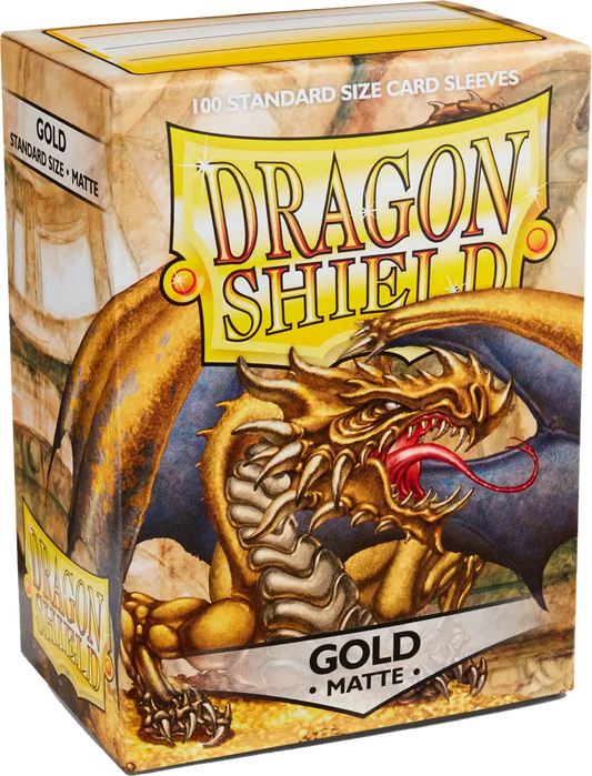 Dragon Shield - 100 Standard Sleeves - Gold Matte
