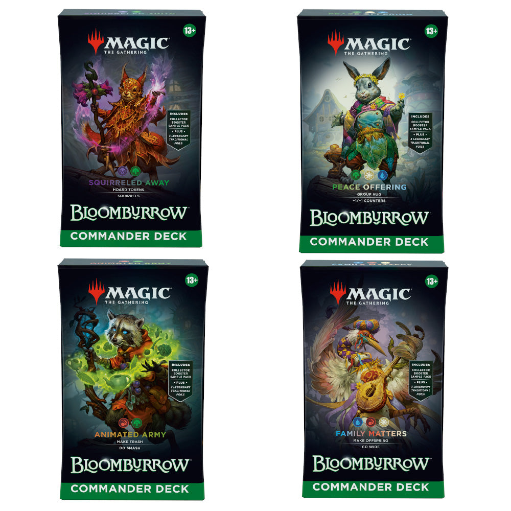 Magic the Gathering - MTG - Bloomburrow - Commander Deck Display - 4 Decks
