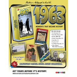 2026 Historic Autographs 1963 Moments That Became History Hobby Box
