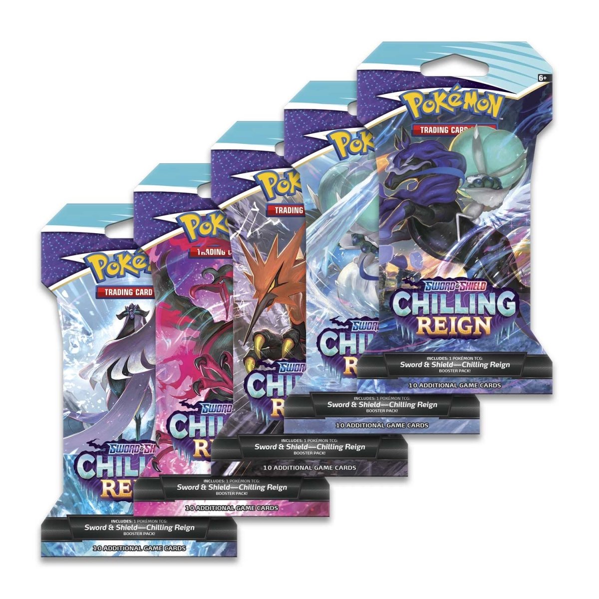 Pokemon - Sword and Shield - Chilling Reign - Sleeved Booster Pack - Style Varies
