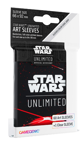 GameGenic - Star Wars Unlimited - Art Sleeves - 60 + 1 - Card Back Red