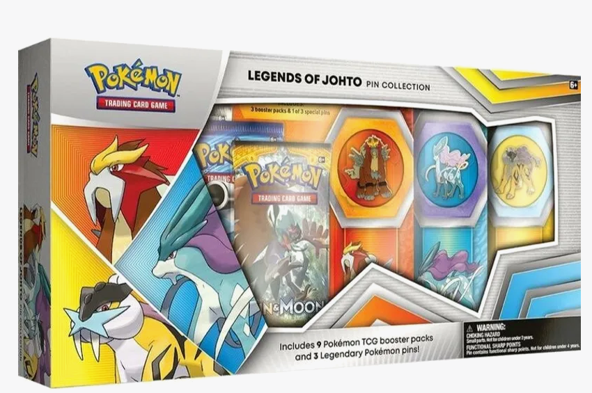Pokemon Legends of Johto Pin Collection Box