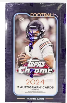 2024 Topps Chrome Football Hobby Box NFL