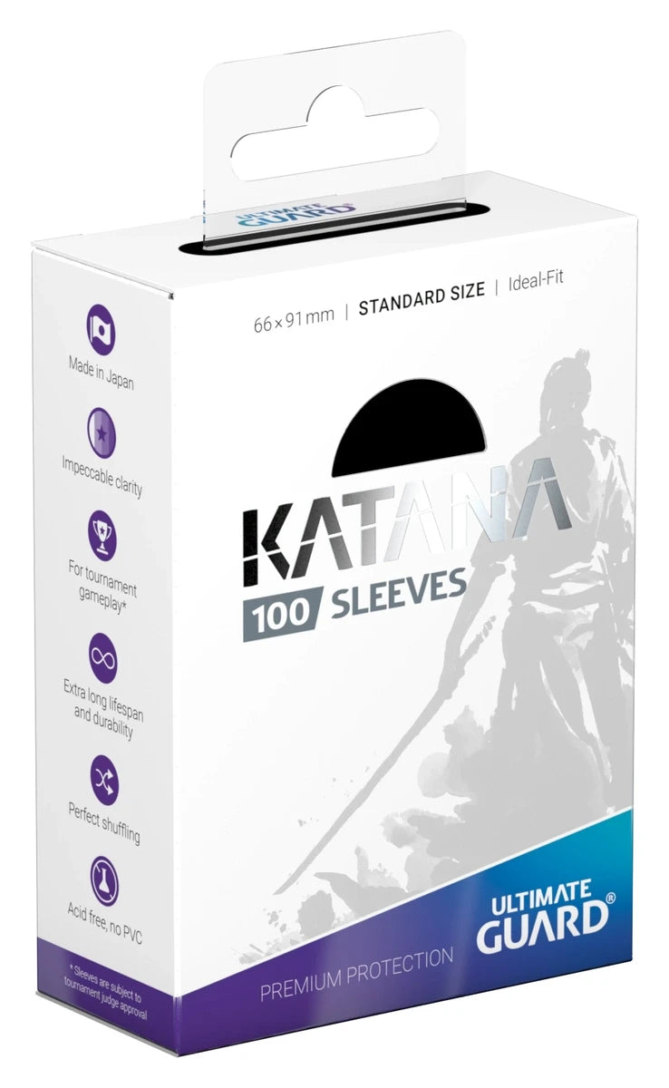 Ultimate Guard - Katana - Standard Sleeves - Black - 100ct