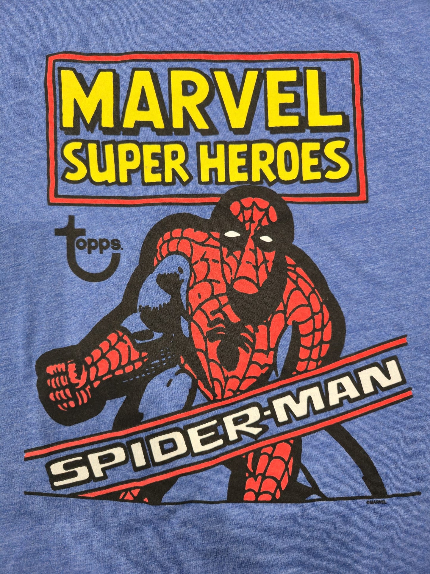 Topps Homage Marvel SpiderMan Sticker Blue T-Shirt
