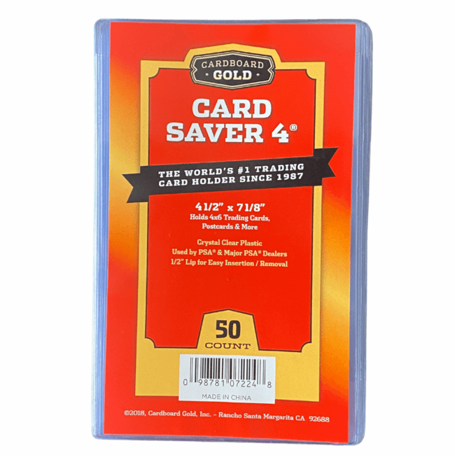Cardboard Gold - Card Saver 4 - 4 1/2" x 7 1/8" - 50 Pack