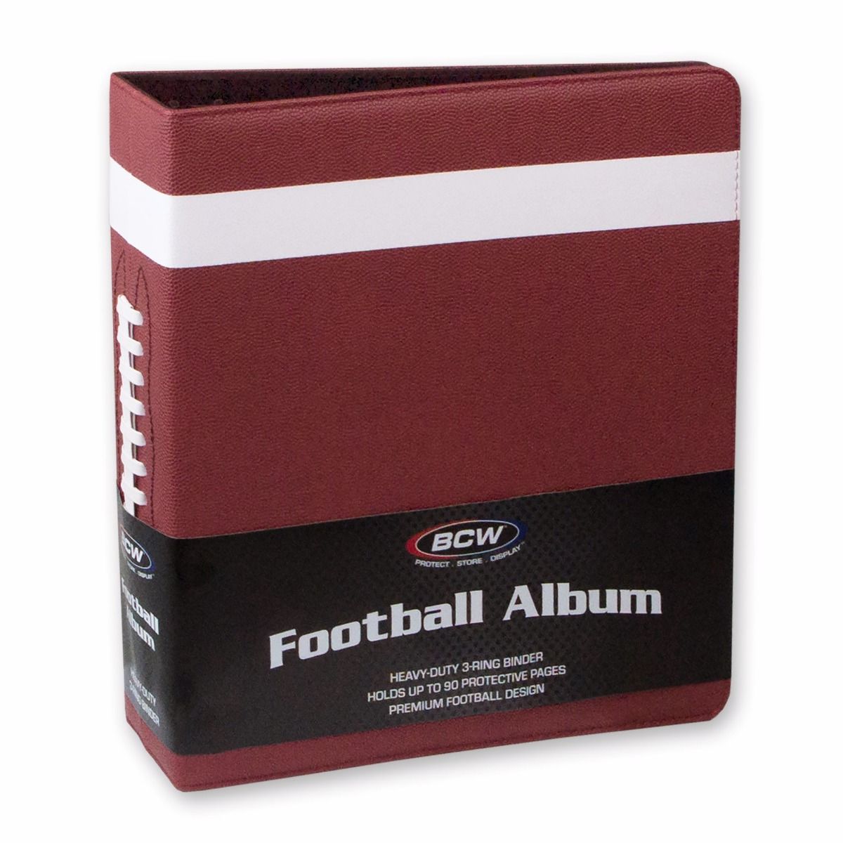 BCW 3 Inch Football Collectors Album - Premium Brown Binder
