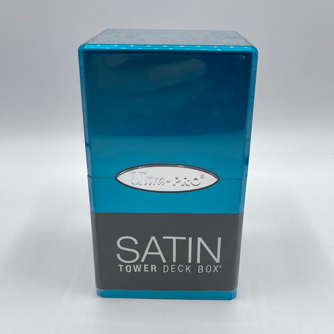 Ultra Pro-Hi Gloss-Satin Tower Deck Box-Ice Blue