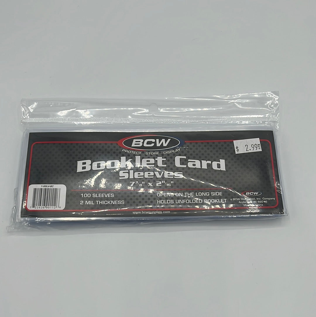 BCW-Booklet Card Sleeves 100 Sleeves-7 3/8 x 2 11/16
