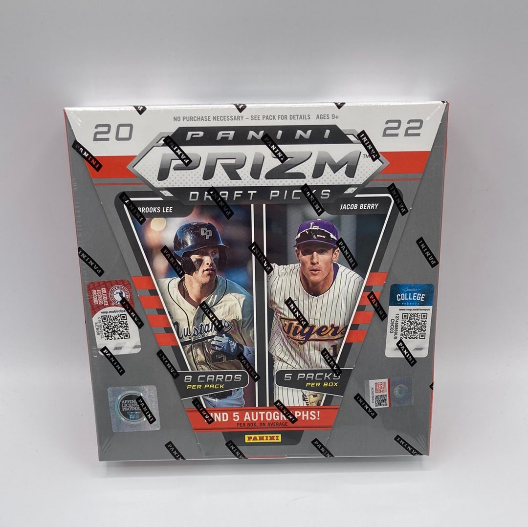 2022 MLB Baseball Panini Prizm Draft Picks Hobby Box