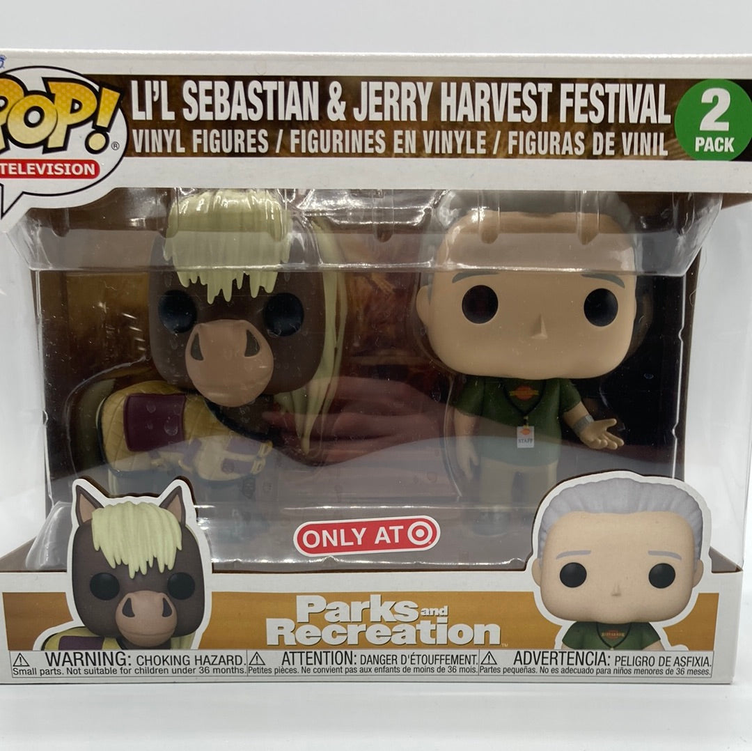 Funko POP!- Parks and Recreation 2 Pack-Li’l Sebastian & Jerry Harvest Festival