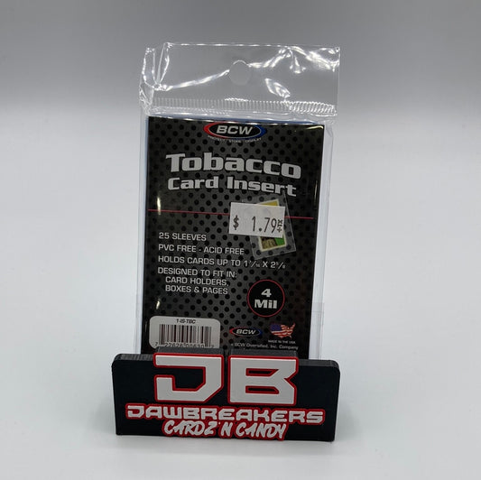 BCW-Tobacco Card Insert-25ct-4mil