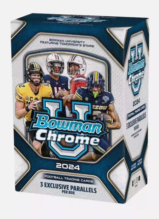 2024 Bowman University Chrome Football Blaster Box