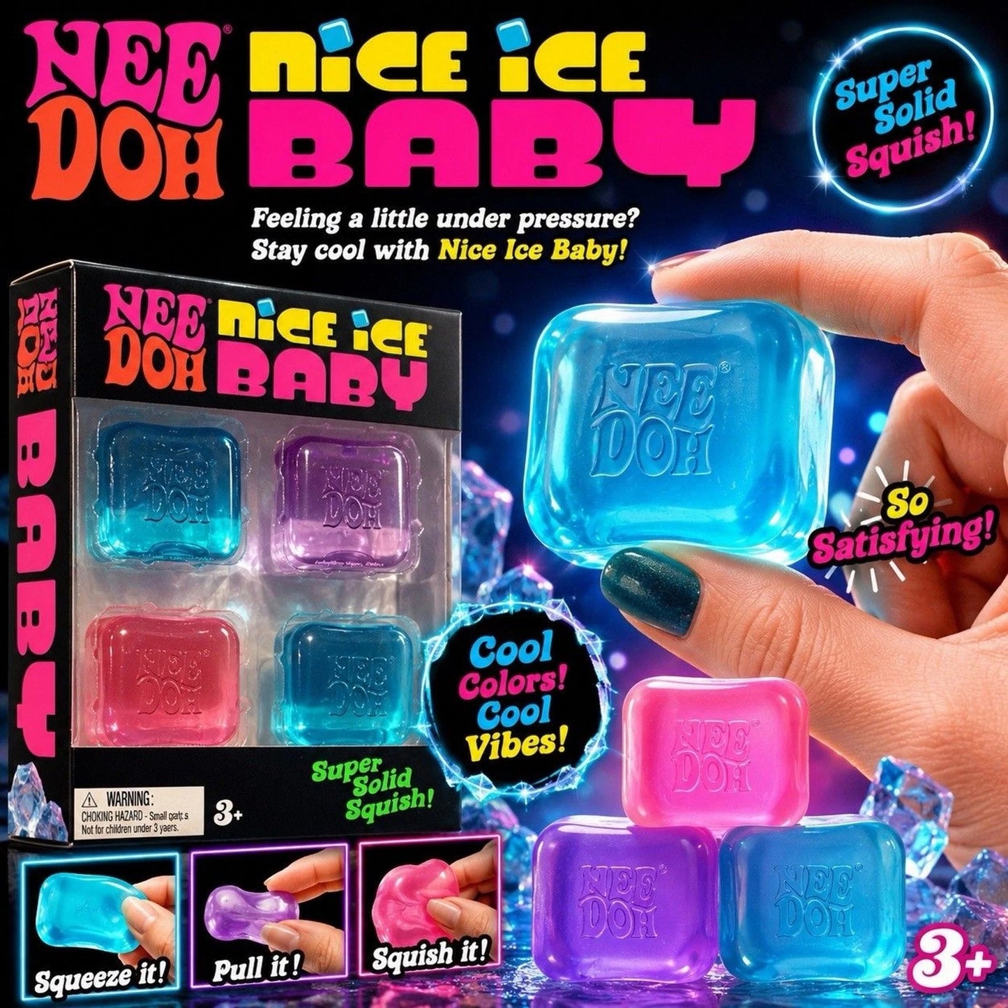 NeeDoh Nice Ice Baby 4 Pack