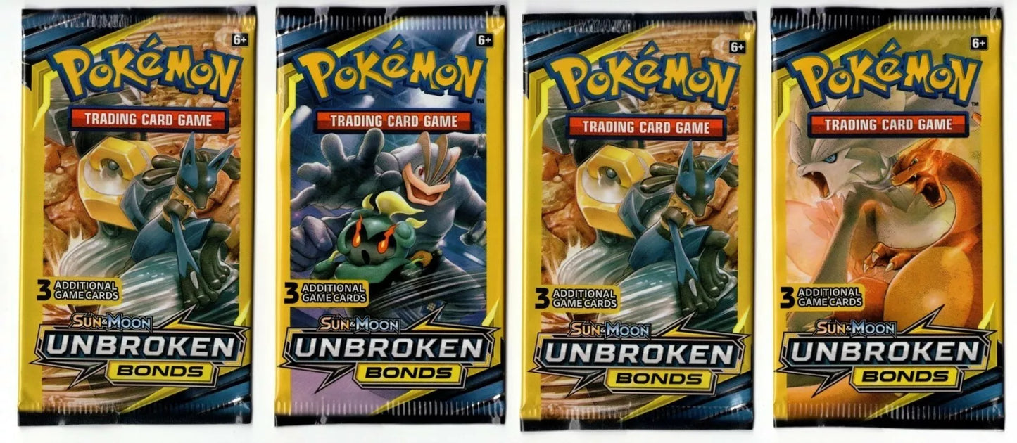 Pokemon - Sun and Moon - Unbroken Bonds - Mini 3 Card Pack - Styles Vary