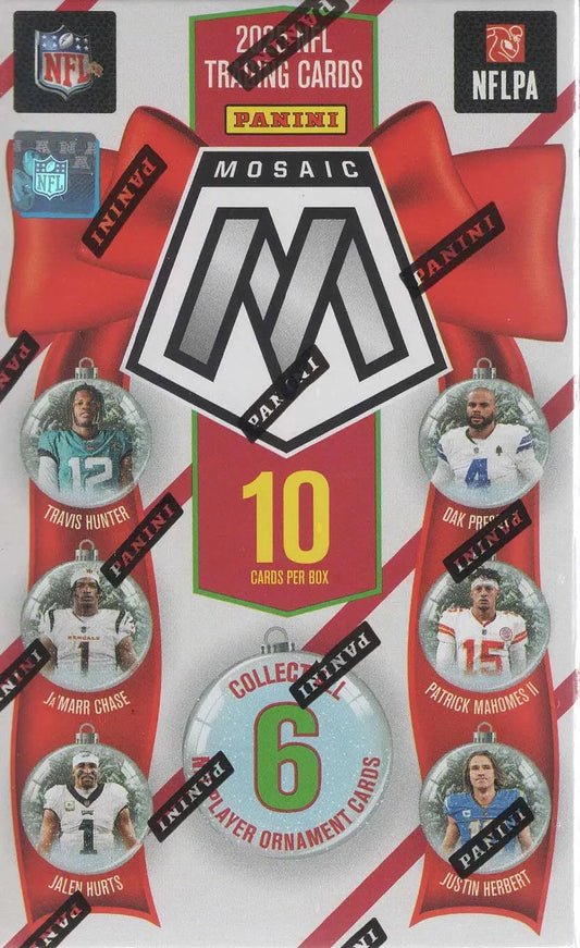 2025 Panini Mosaic NFL Football Holiday Ornament Box