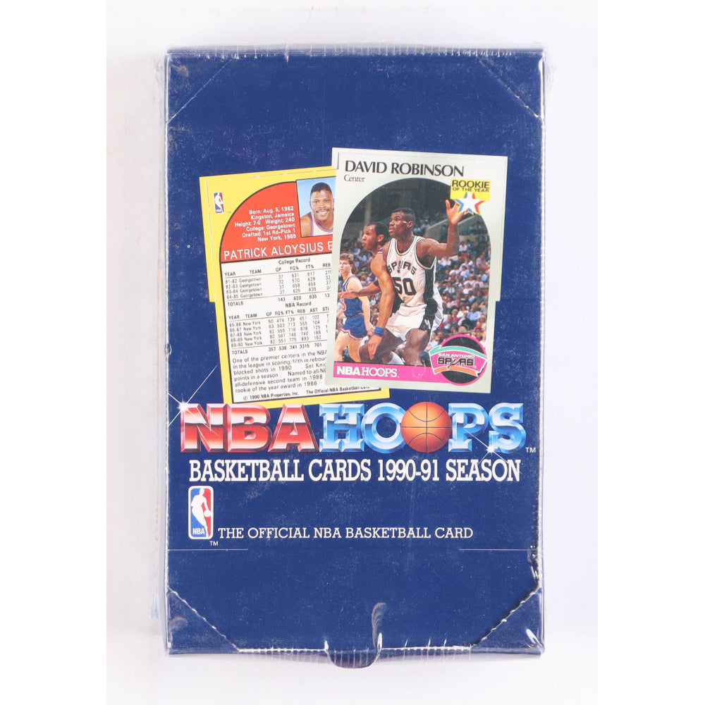 1990-91 NBA Hoops Series 1 Sealed Hobby Box 36 Packs