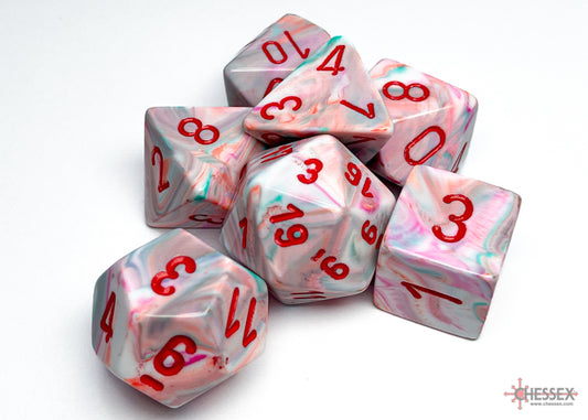 Chessex Polyhedral 7 Die Set Pop Art/Red