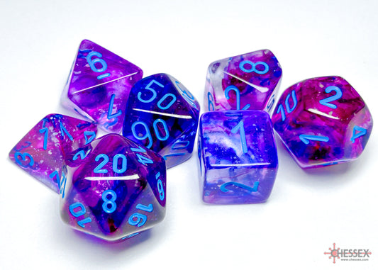 Chessex Polyhedral 7 Die Set Nebula Nocturnal/Blue