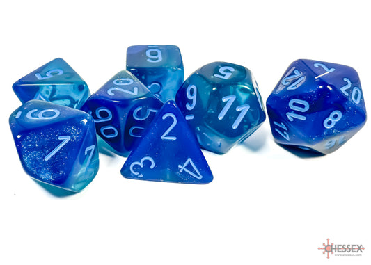 Chessex Polyhedral 7 Die Set Gemini Blue/Blue/Light Blue