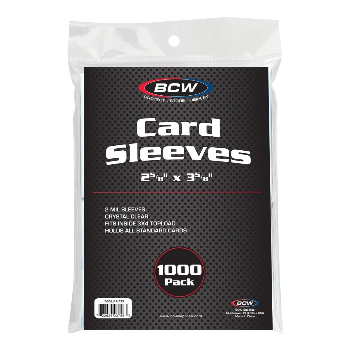BCW - Card Sleeves - 2 5/8 x 3 5/8 - Standard Sleeves - 1000 Pack