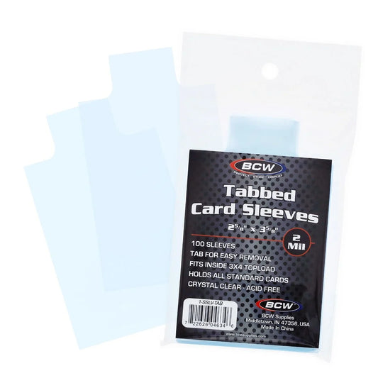 BCW - Tabbed Card Sleeves - 100ct - 2 5/8" x 3 5/8"